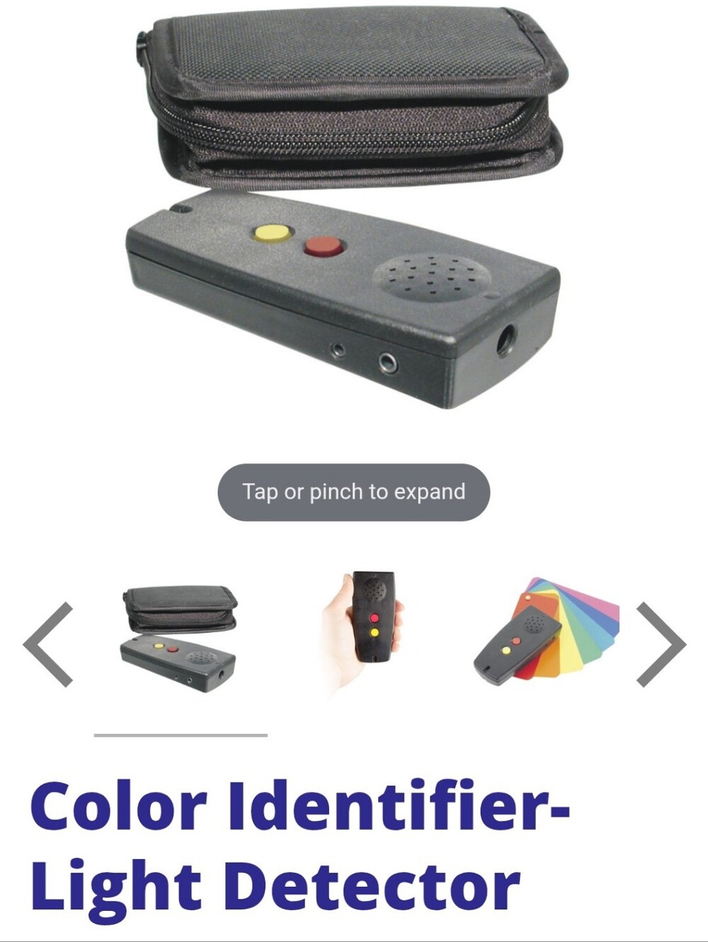 Handheld Color Identifier Device For Vision Impaired